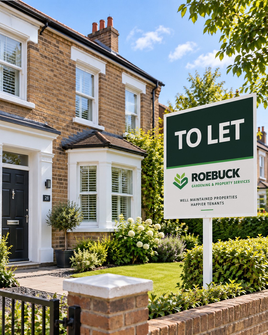 House with a To Let sign illustrating Roebuck's landlord and letting agent property services