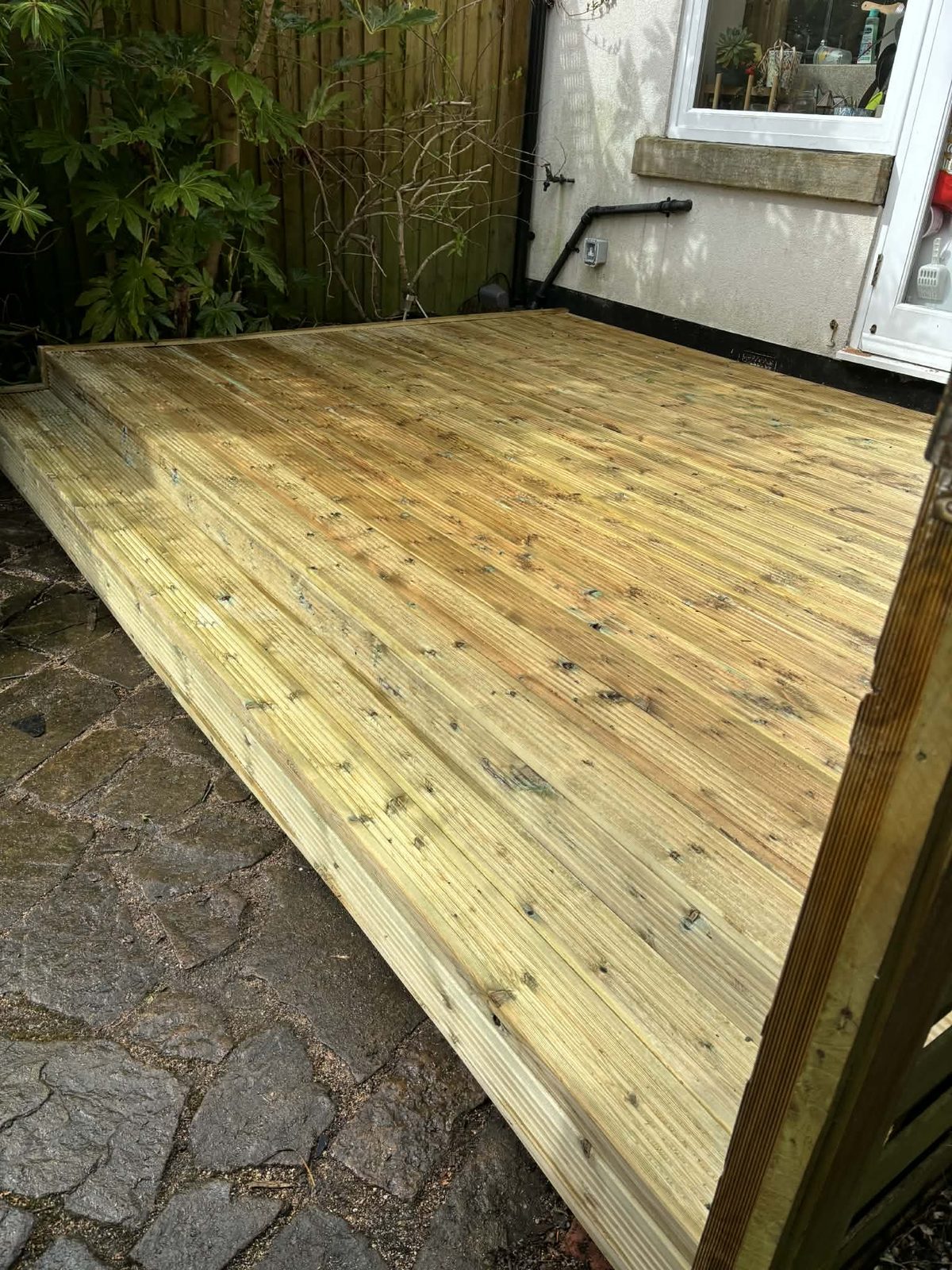 New timber decking after replacement